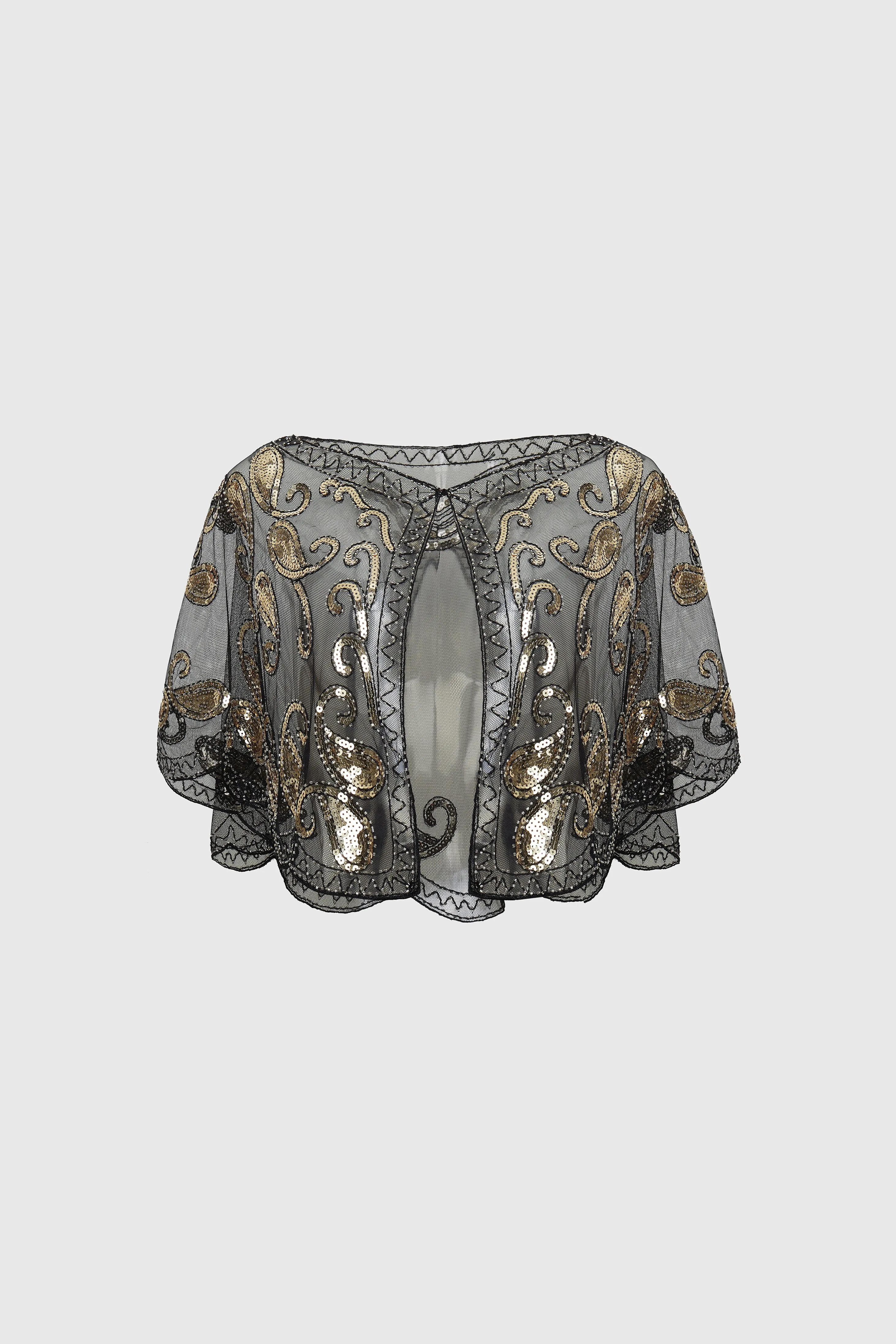 1920s Sequin Beaded Gatsby Shawl