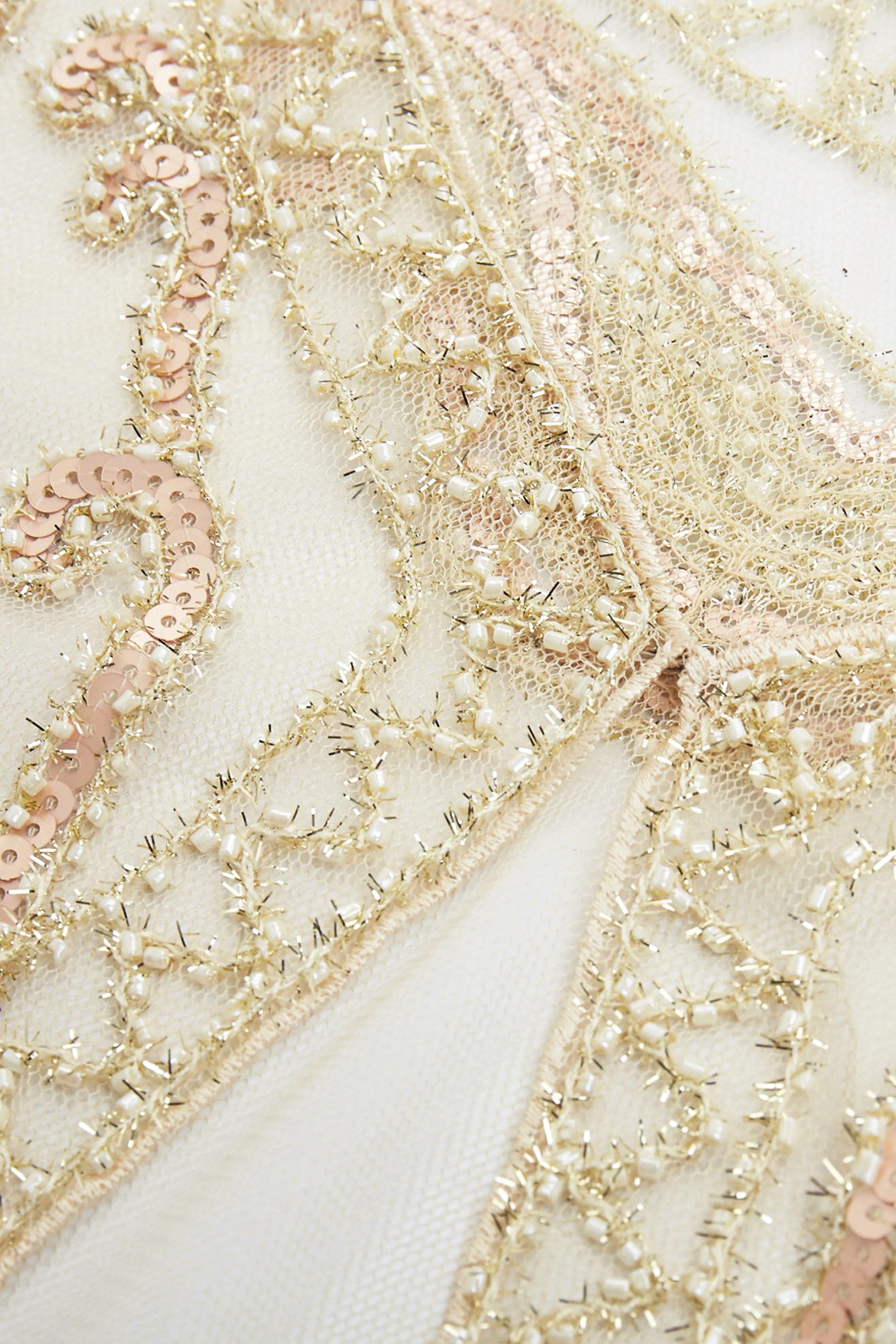 1920s Sequin Beaded Gatsby Shawl