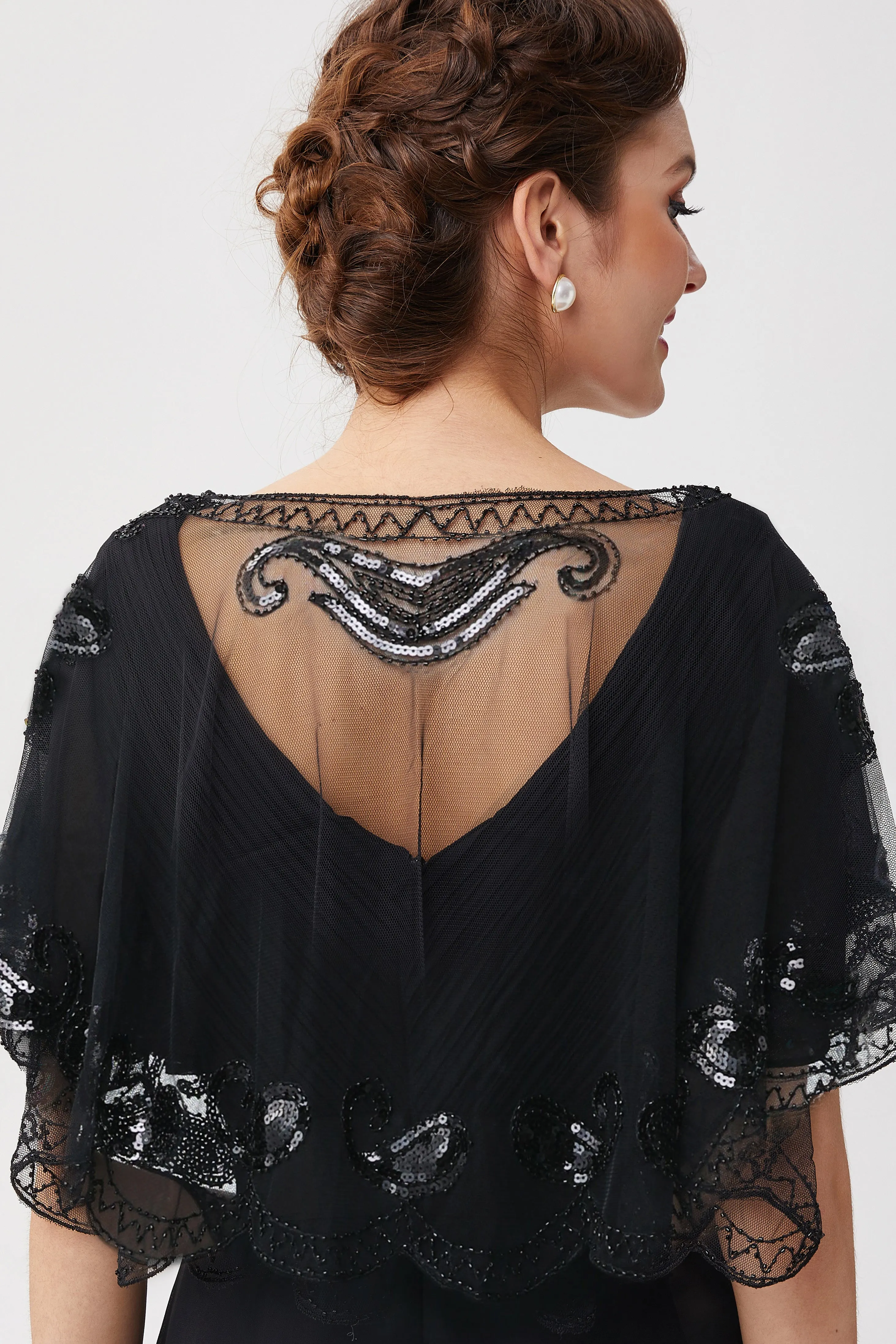 1920s Sequin Beaded Gatsby Shawl