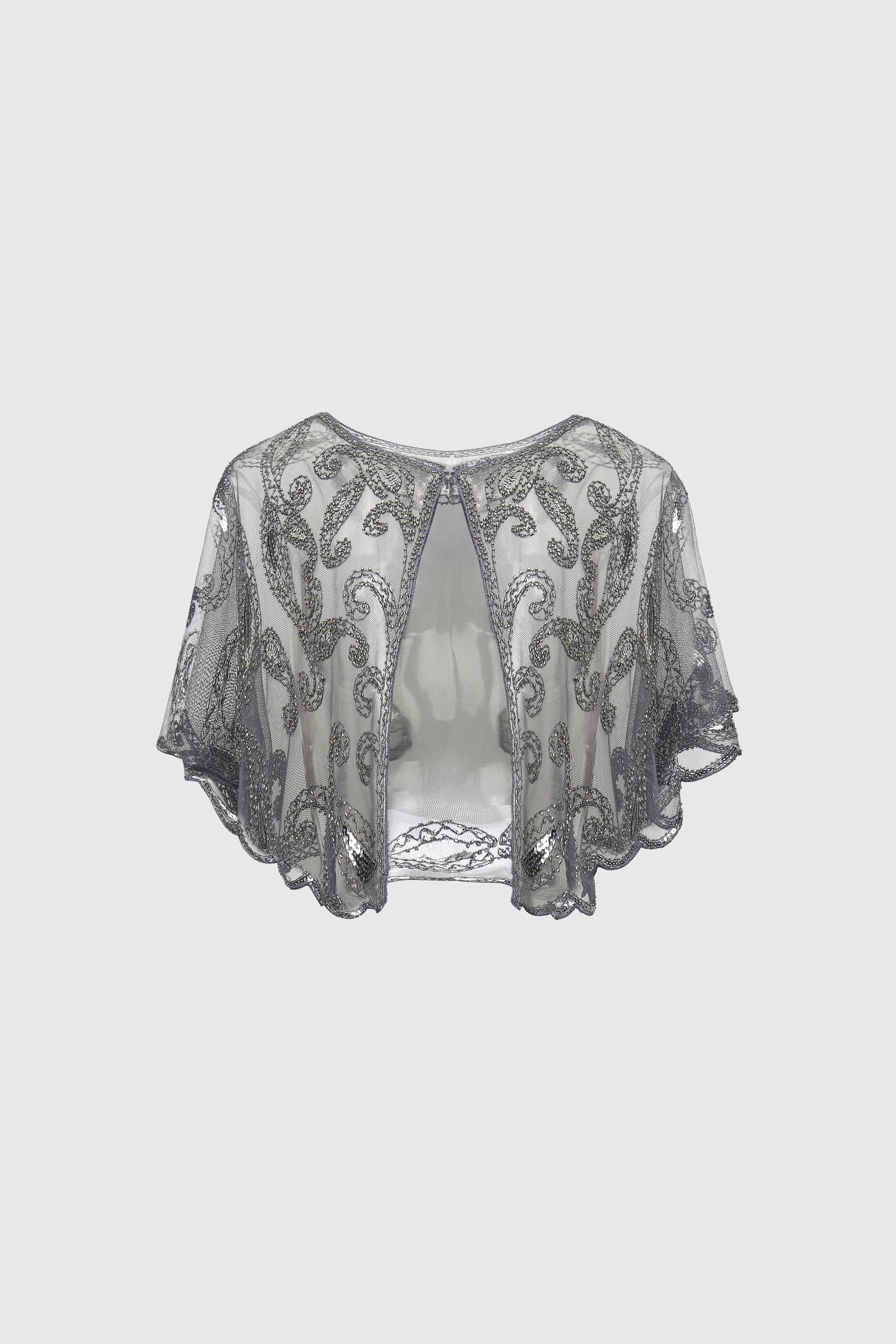 1920s Sequin Beaded Gatsby Shawl