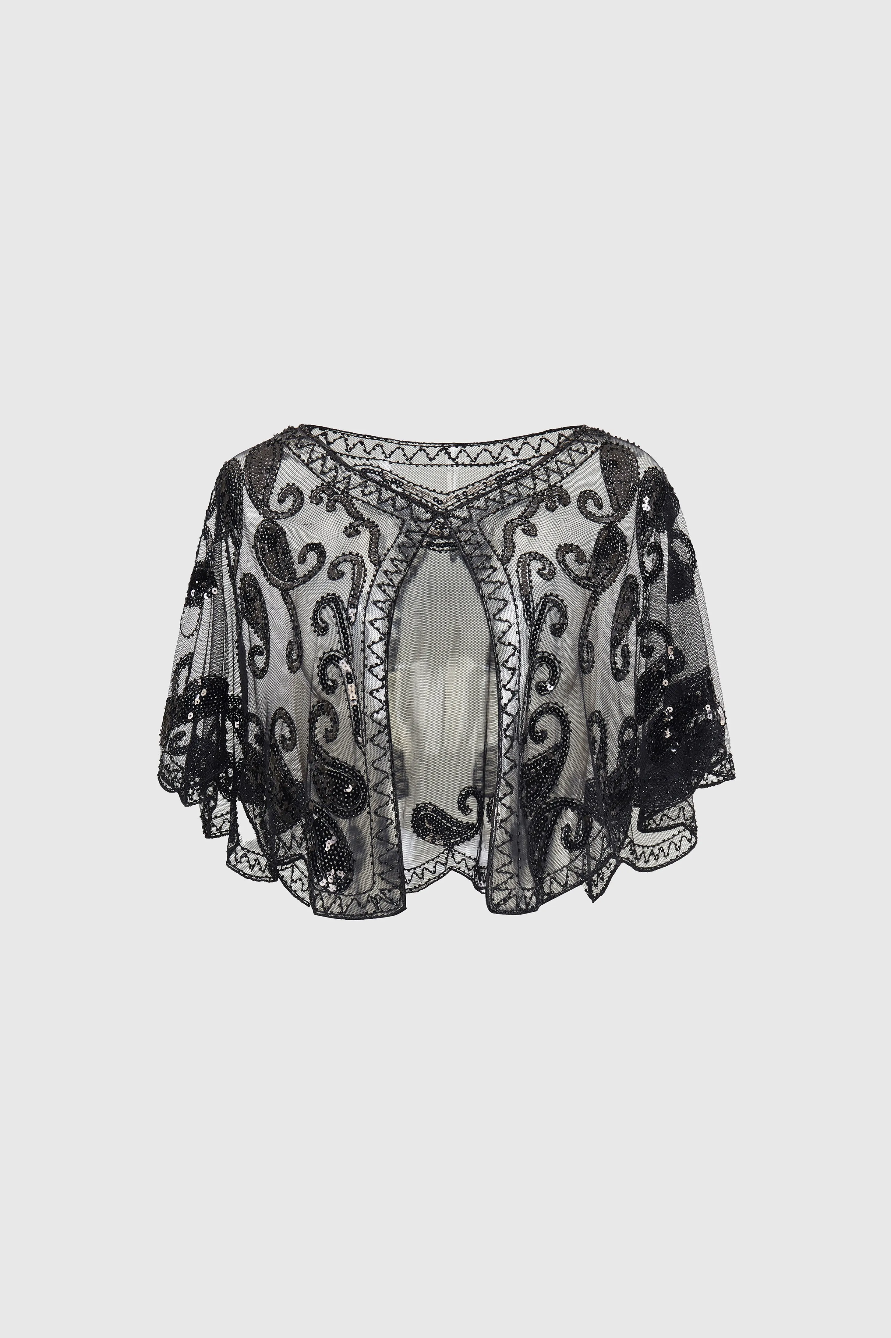 1920s Sequin Beaded Gatsby Shawl