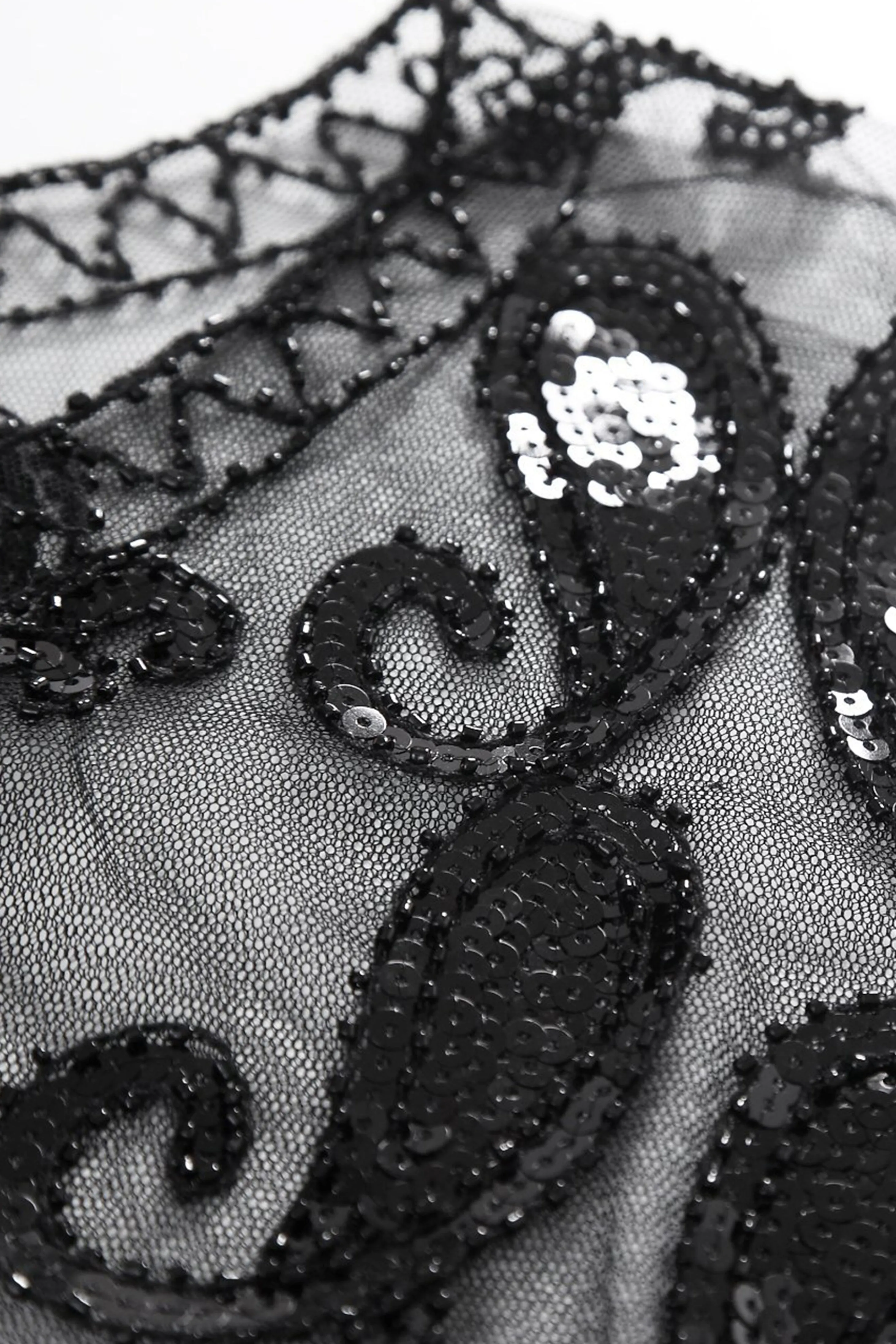 1920s Sequin Beaded Gatsby Shawl
