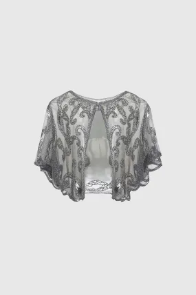 1920s Sequin Beaded Gatsby Shawl