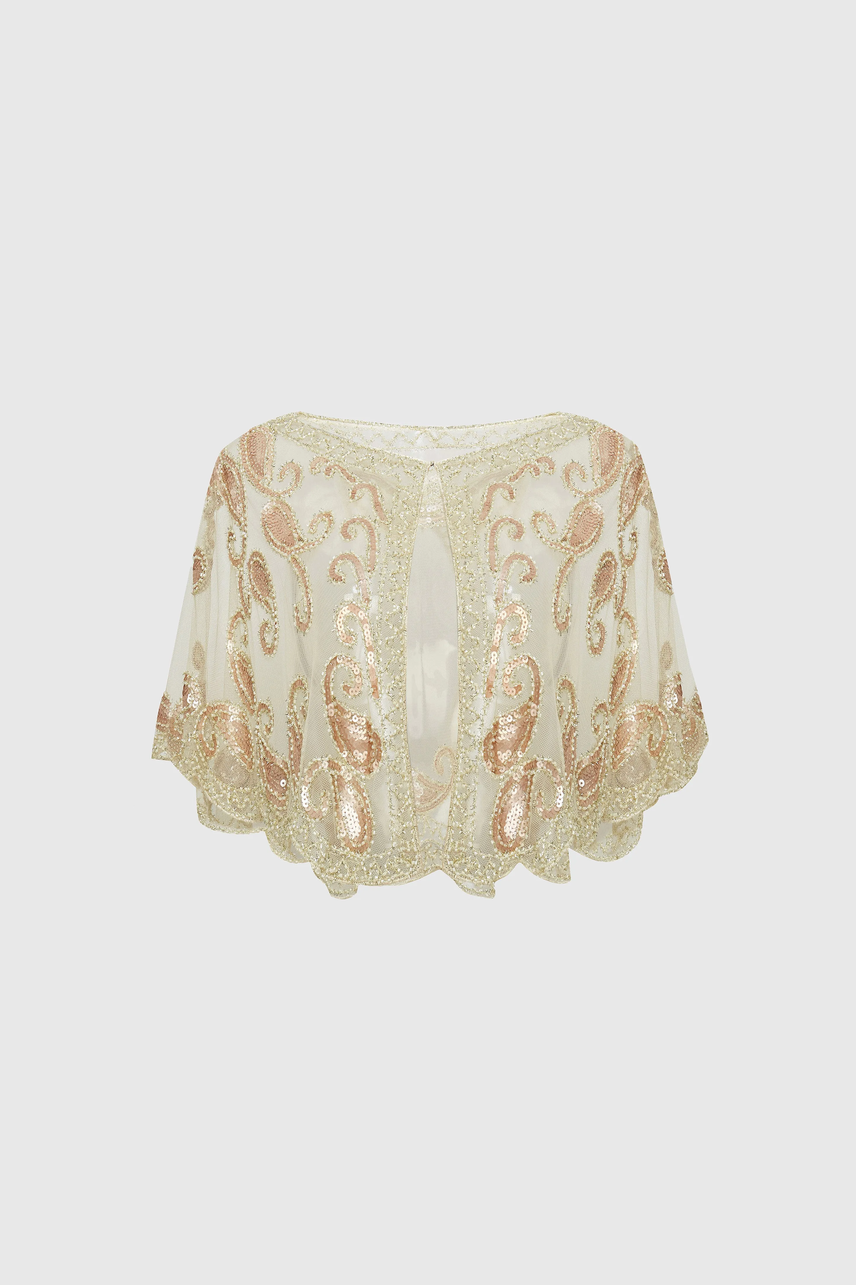 1920s Sequin Beaded Gatsby Shawl
