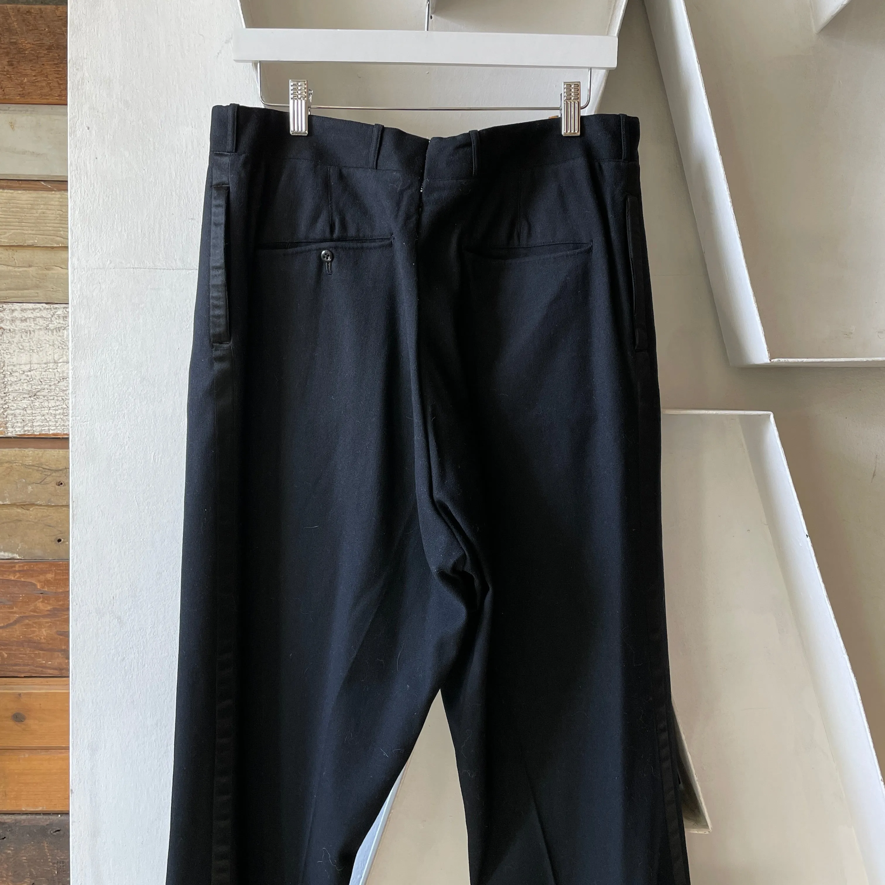 40’s Side Stripe Wool Trousers - 33” x 32”