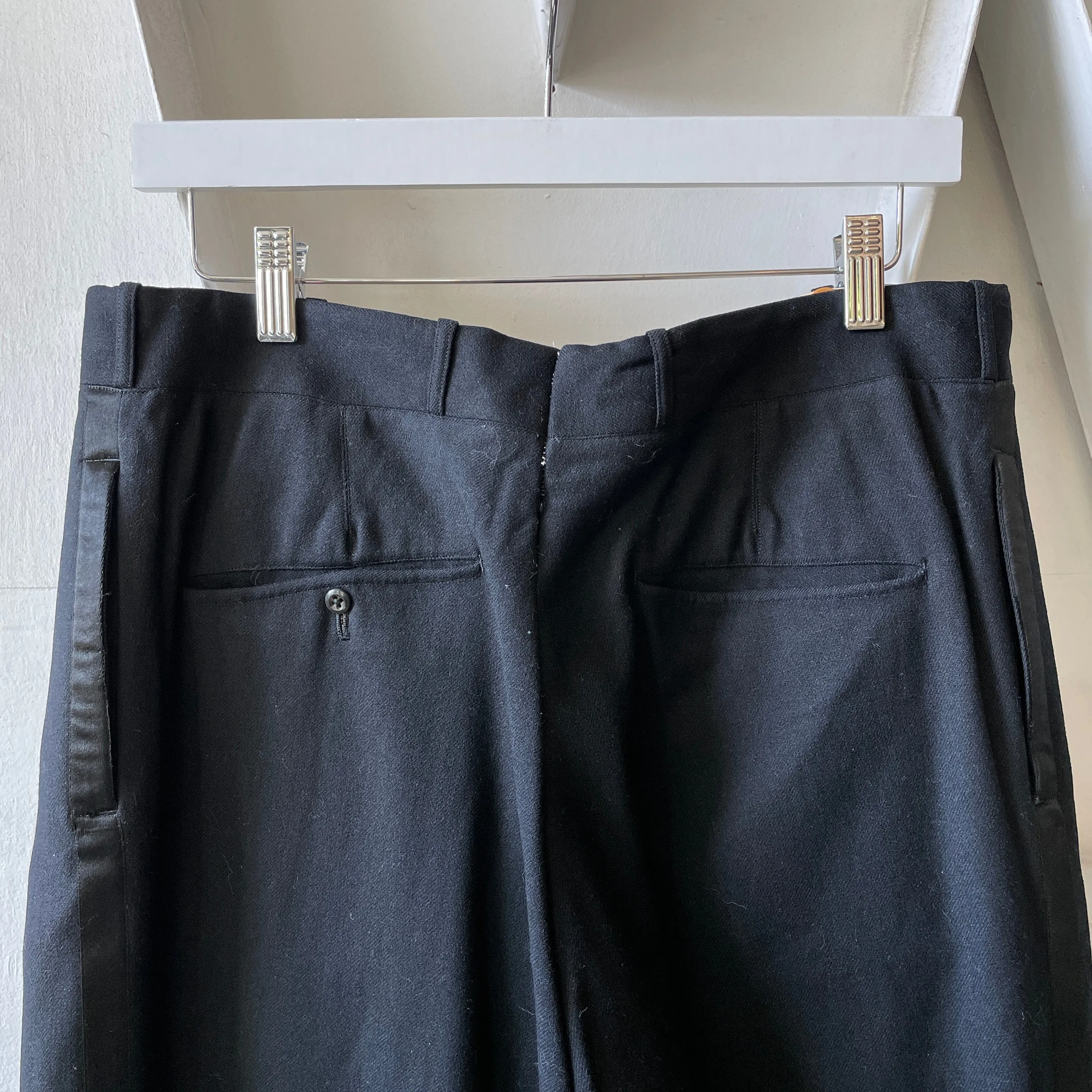 40’s Side Stripe Wool Trousers - 33” x 32”