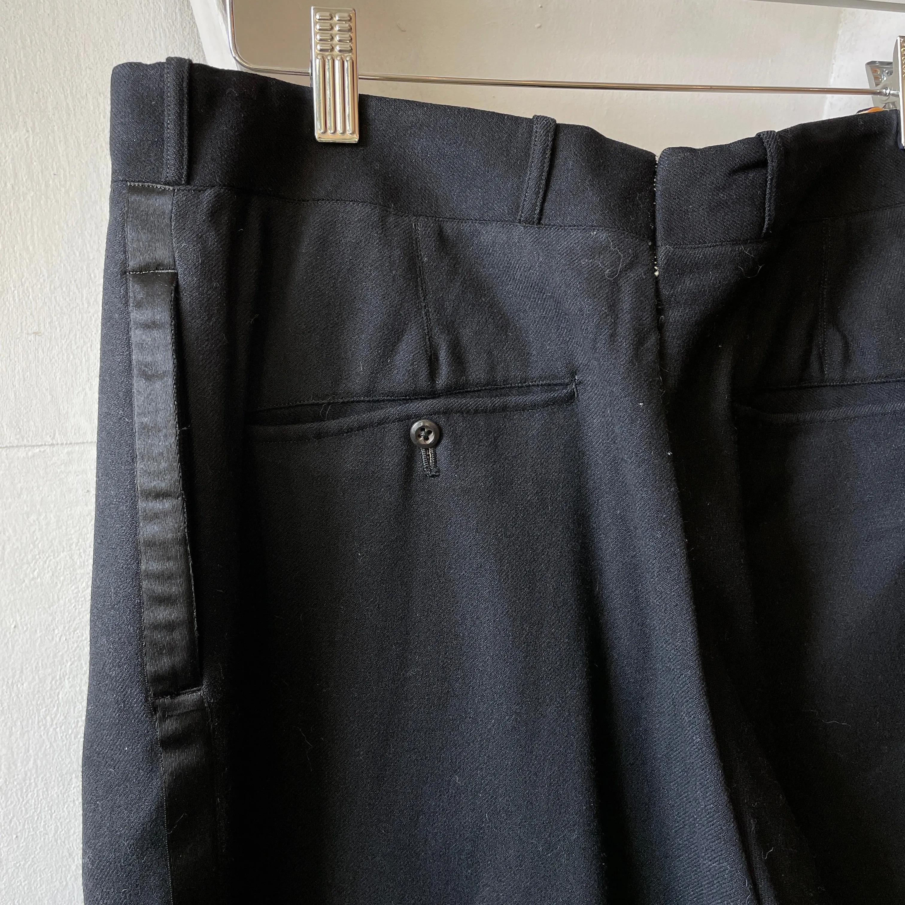 40’s Side Stripe Wool Trousers - 33” x 32”
