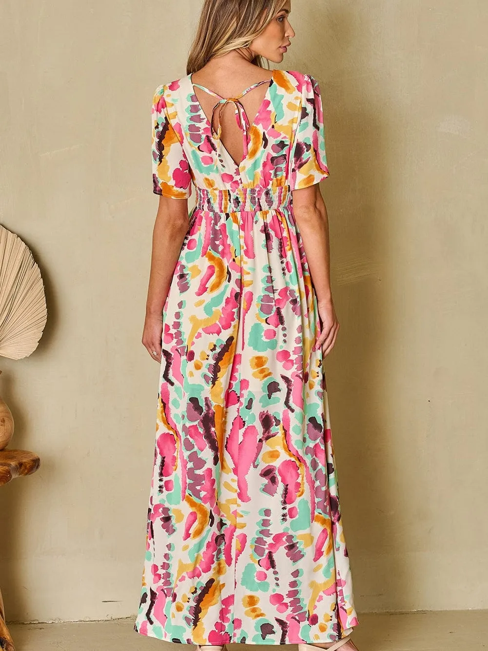 Abstract Print Maxi Dress