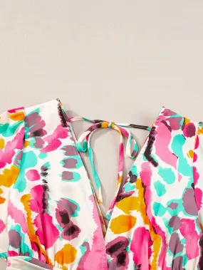 Abstract Print Maxi Dress