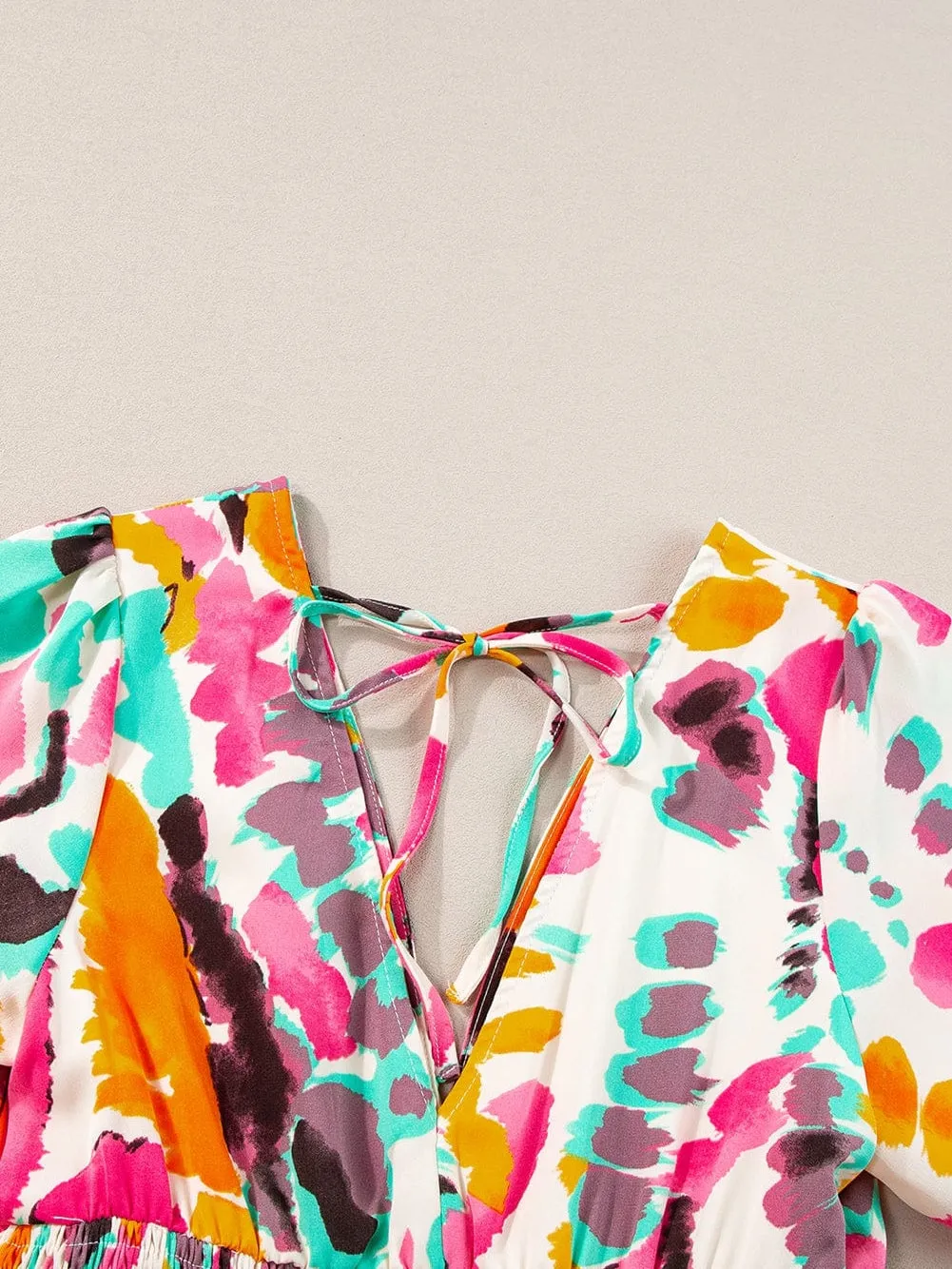 Abstract Print Maxi Dress