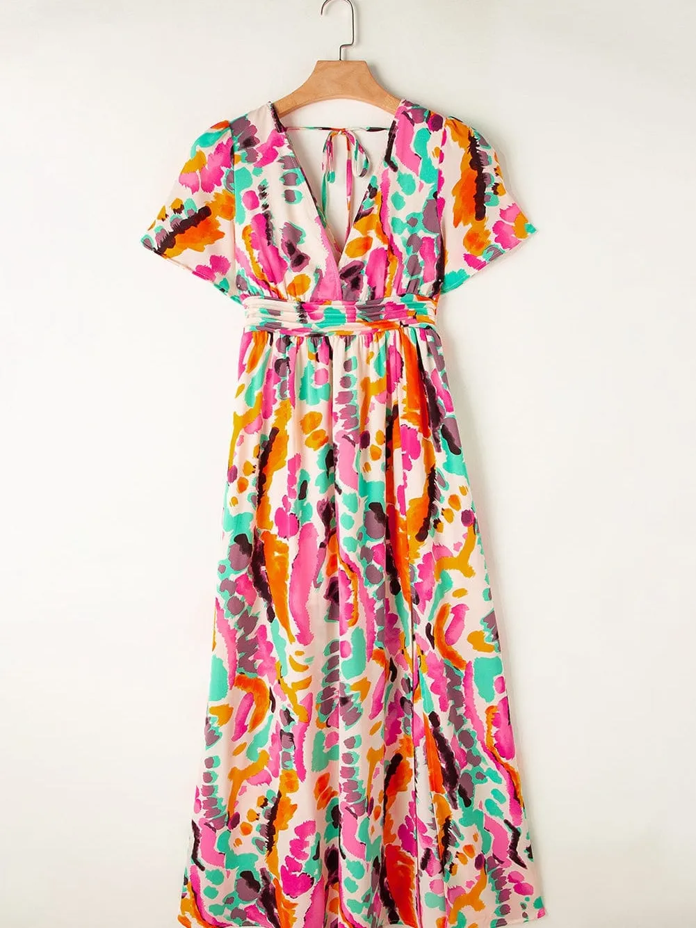 Abstract Print Maxi Dress