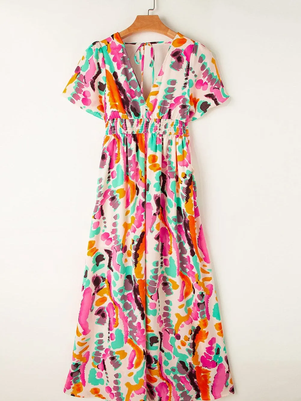 Abstract Print Maxi Dress