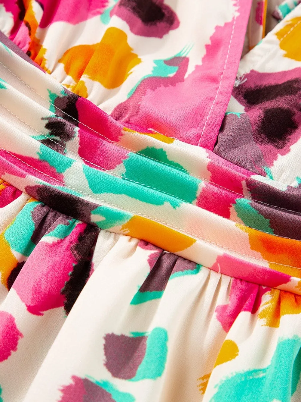 Abstract Print Maxi Dress