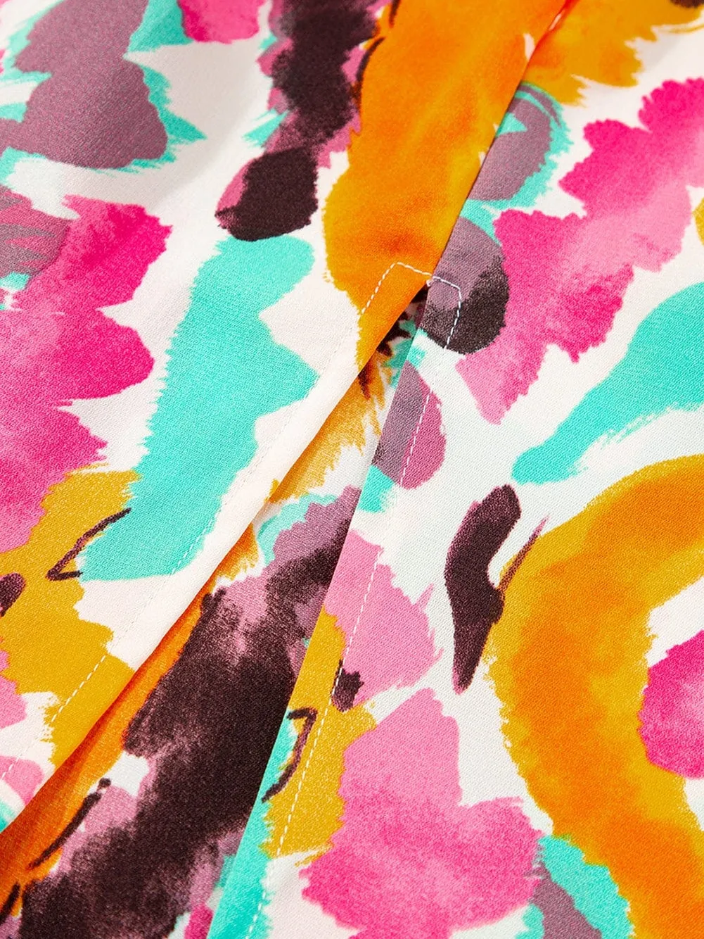 Abstract Print Maxi Dress