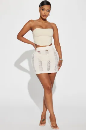 Ain't No Other Crochet Mini Skirt - Cream