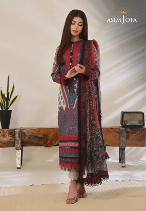 AJBP-14 DESIGNERS STITCHED PRINTED CAMBRIC 3 PCS