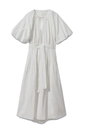 Alice Lyocell Blend Puff Sleeve Midi Dress
