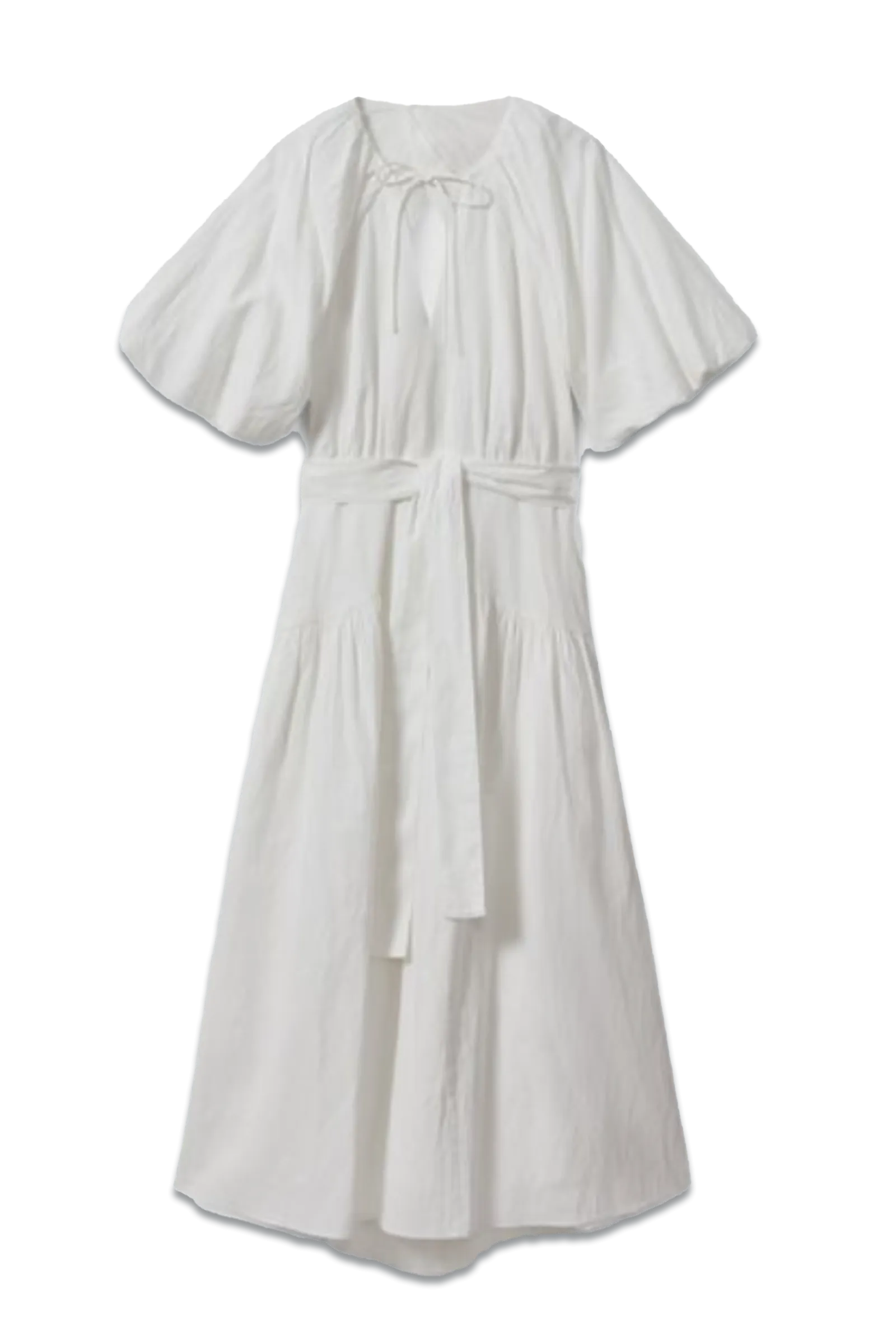 Alice Lyocell Blend Puff Sleeve Midi Dress