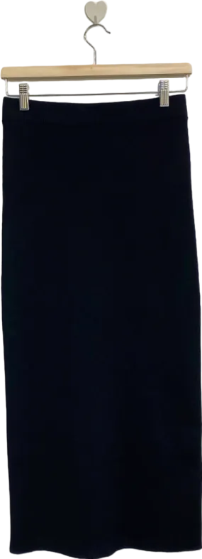 & Other Stories Black Ribbed Pencil Skirt UK S