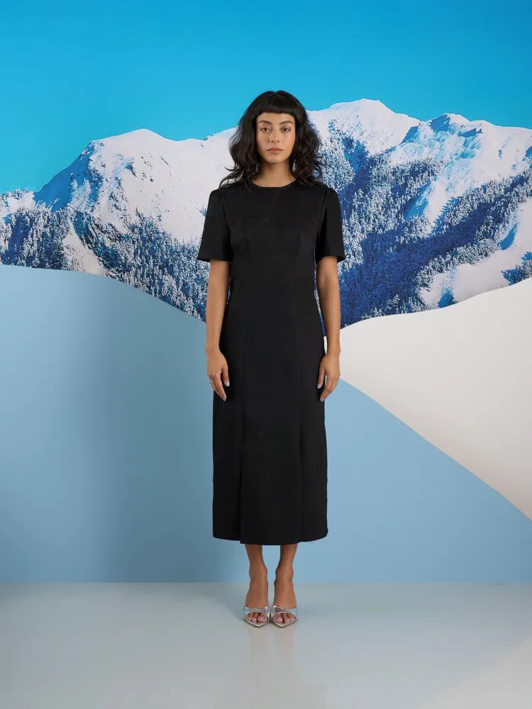 Anya Seamed Midi Dress