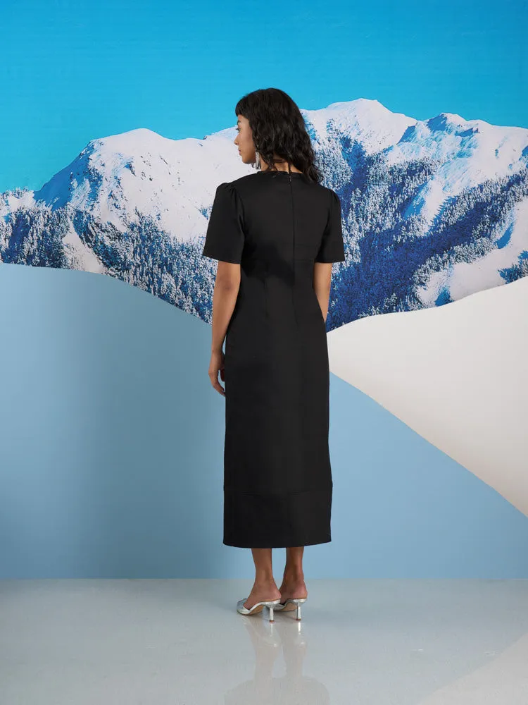 Anya Seamed Midi Dress