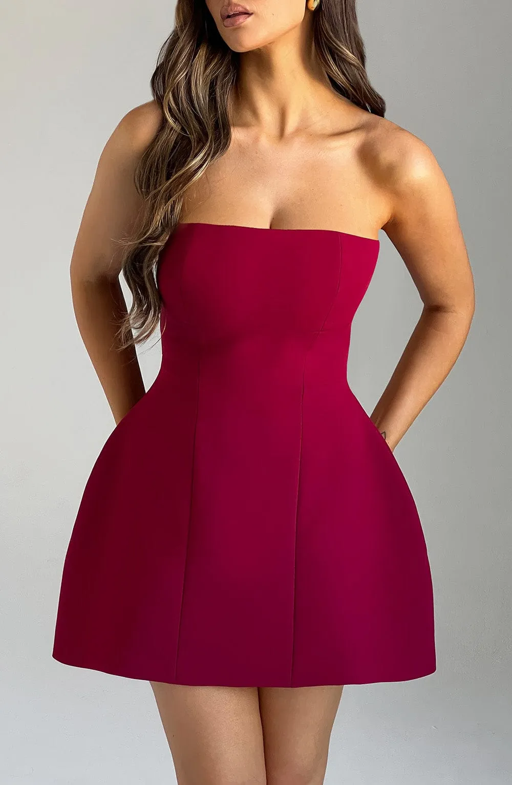 Asha Mini Graceful Dress - Wine