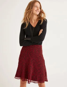 Astolat Mini Skirt-Poinsettia Animal Stamp