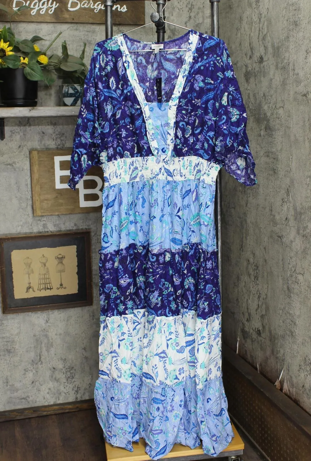 Avenue Womens Plus Size Daisy Tiered Maxi Dress 166d54138f0471