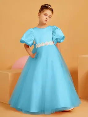 Ball-Gown/Princess Floor-Length Flower Girl Dress Pool