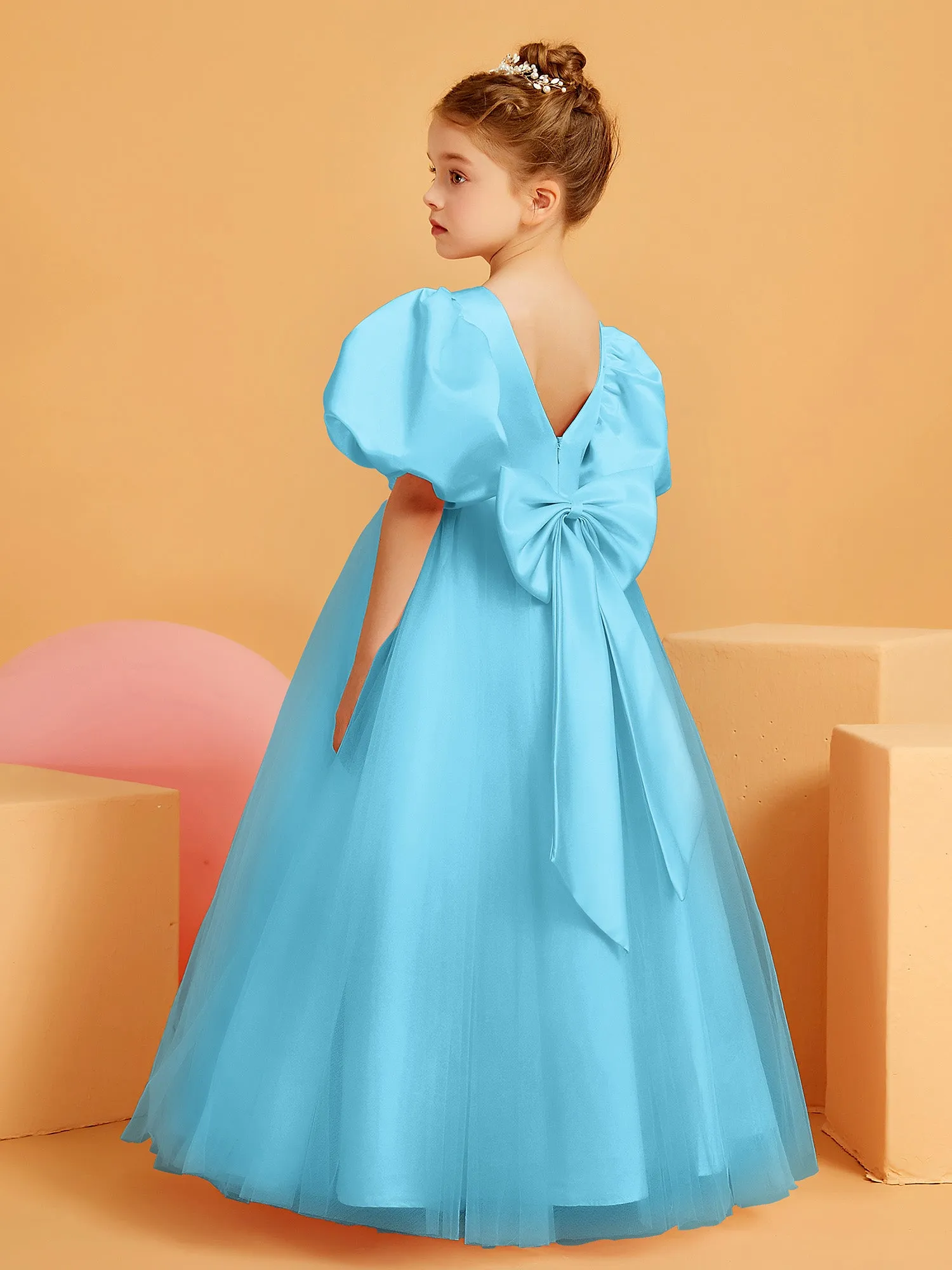 Ball-Gown/Princess Floor-Length Flower Girl Dress Pool