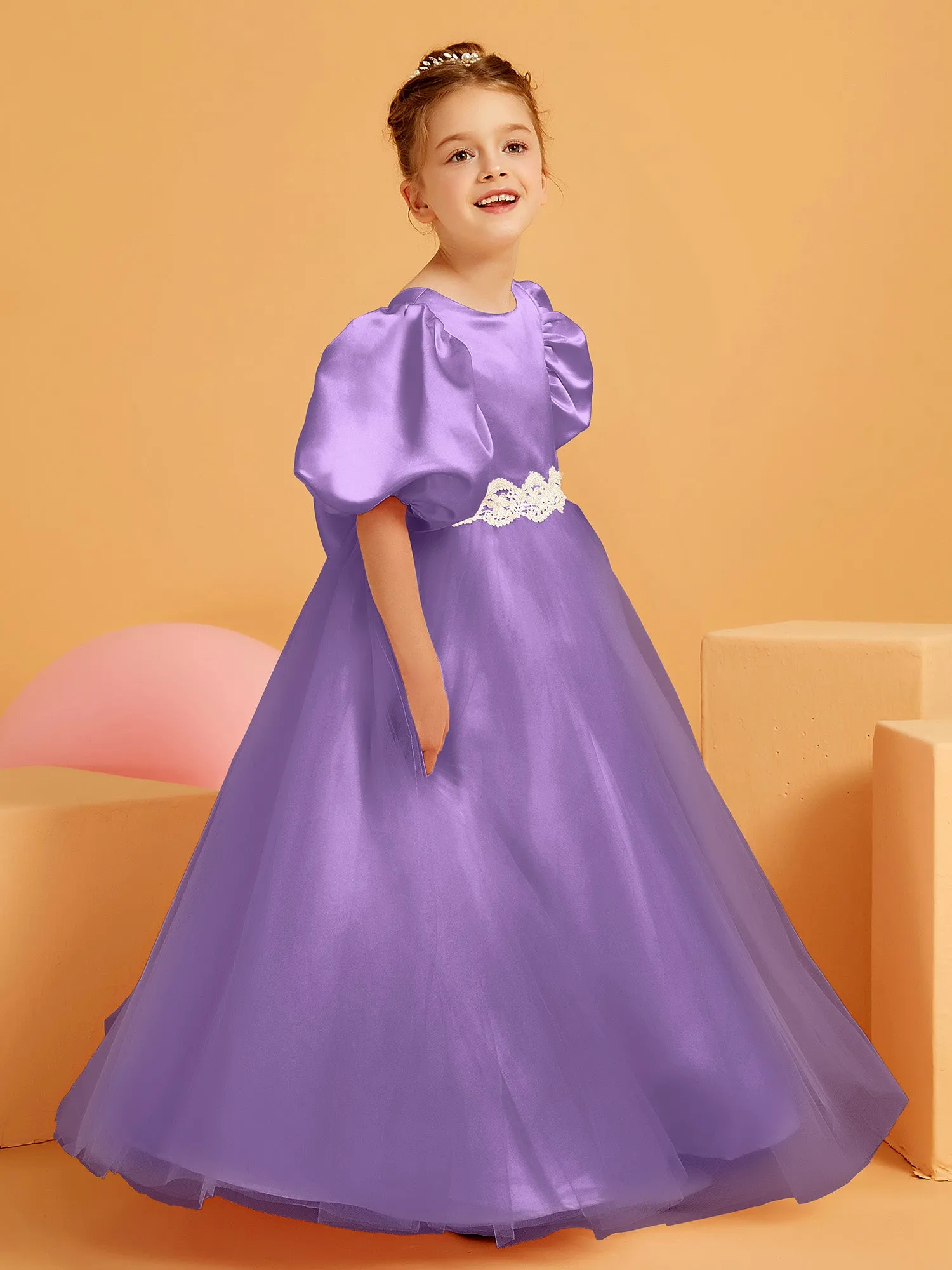 Ball-Gown/Princess Floor-Length Flower Girl Dress Tahiti
