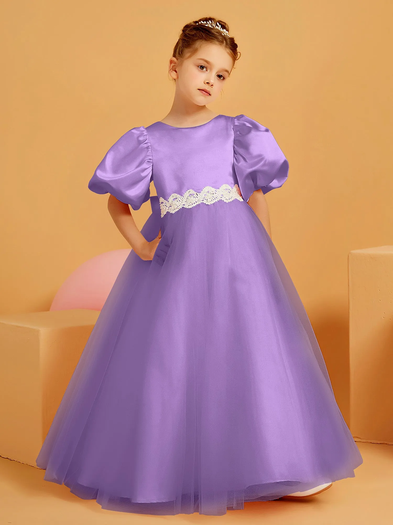 Ball-Gown/Princess Floor-Length Flower Girl Dress Tahiti