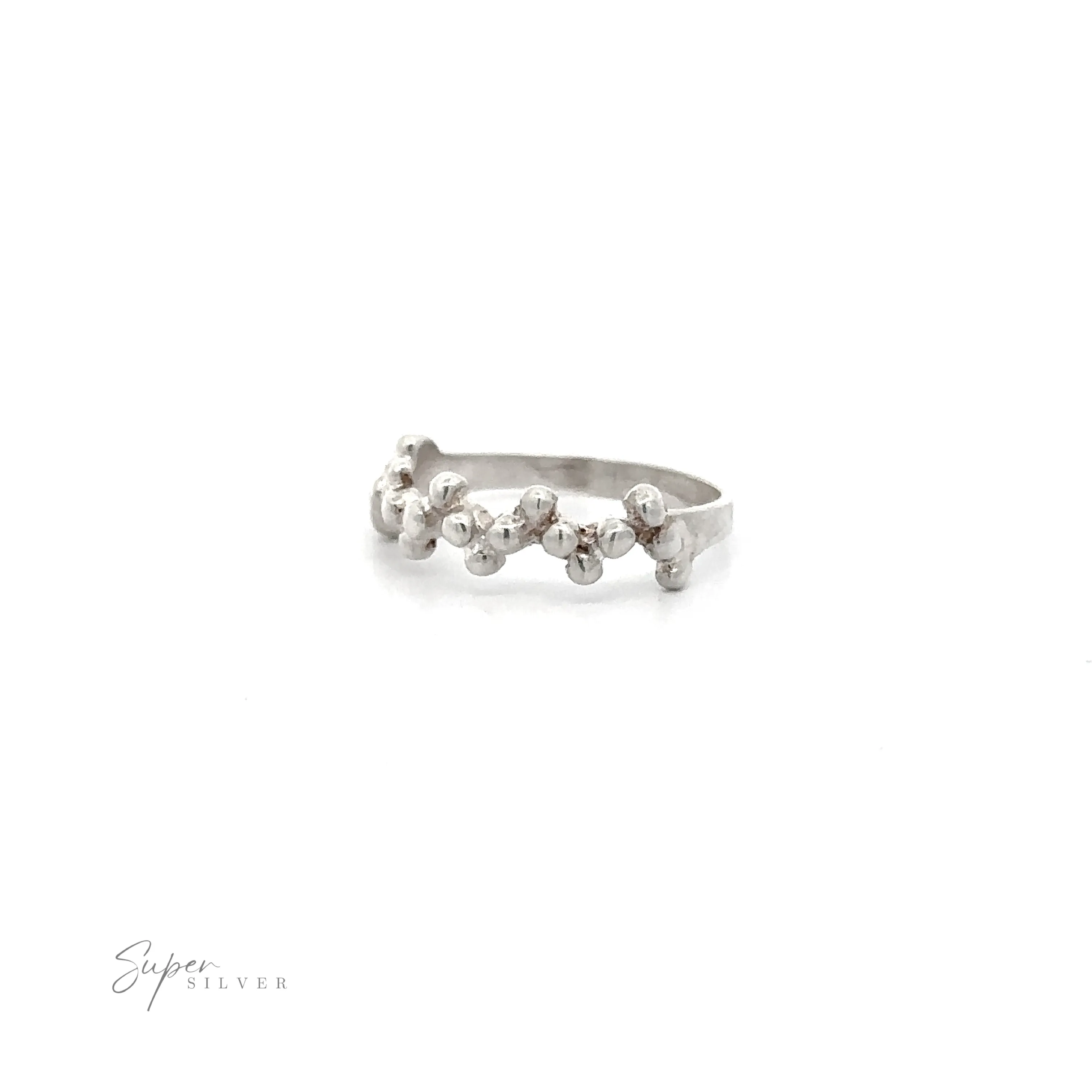 Beaded Half Zig-Zag Ring