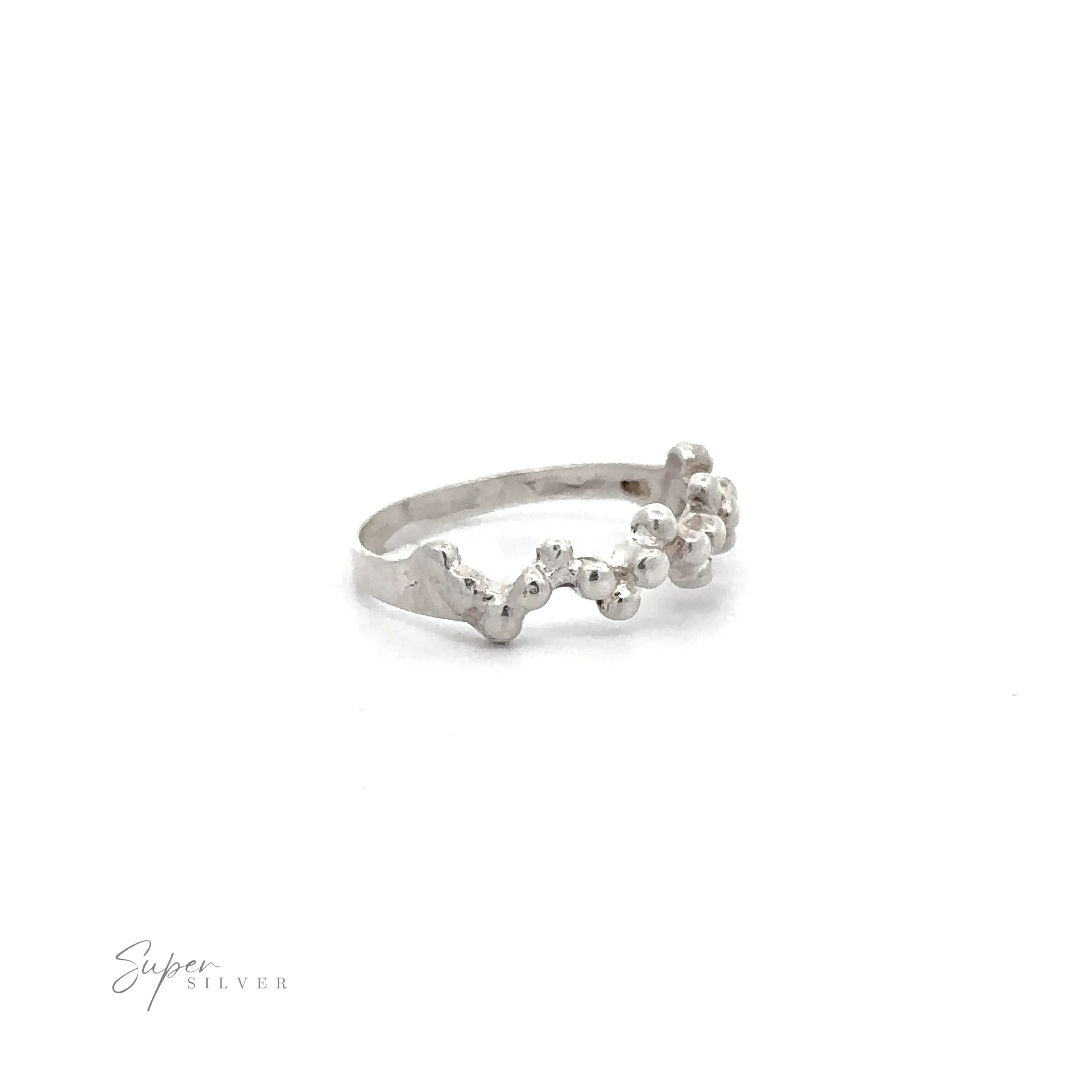Beaded Half Zig-Zag Ring