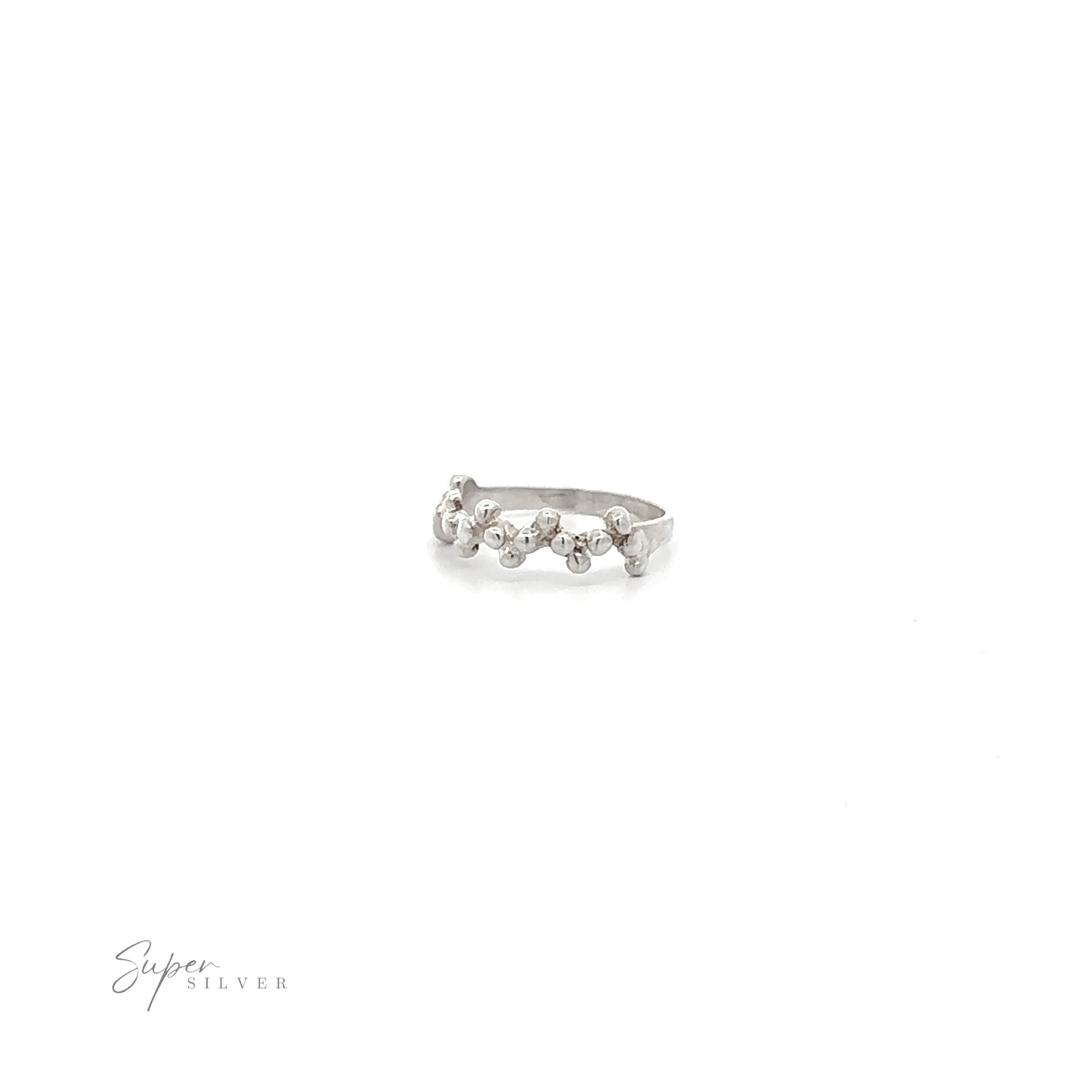 Beaded Half Zig-Zag Ring