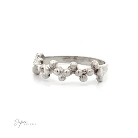 Beaded Half Zig-Zag Ring