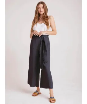 Belted High Waisted Crop Pant Twilight