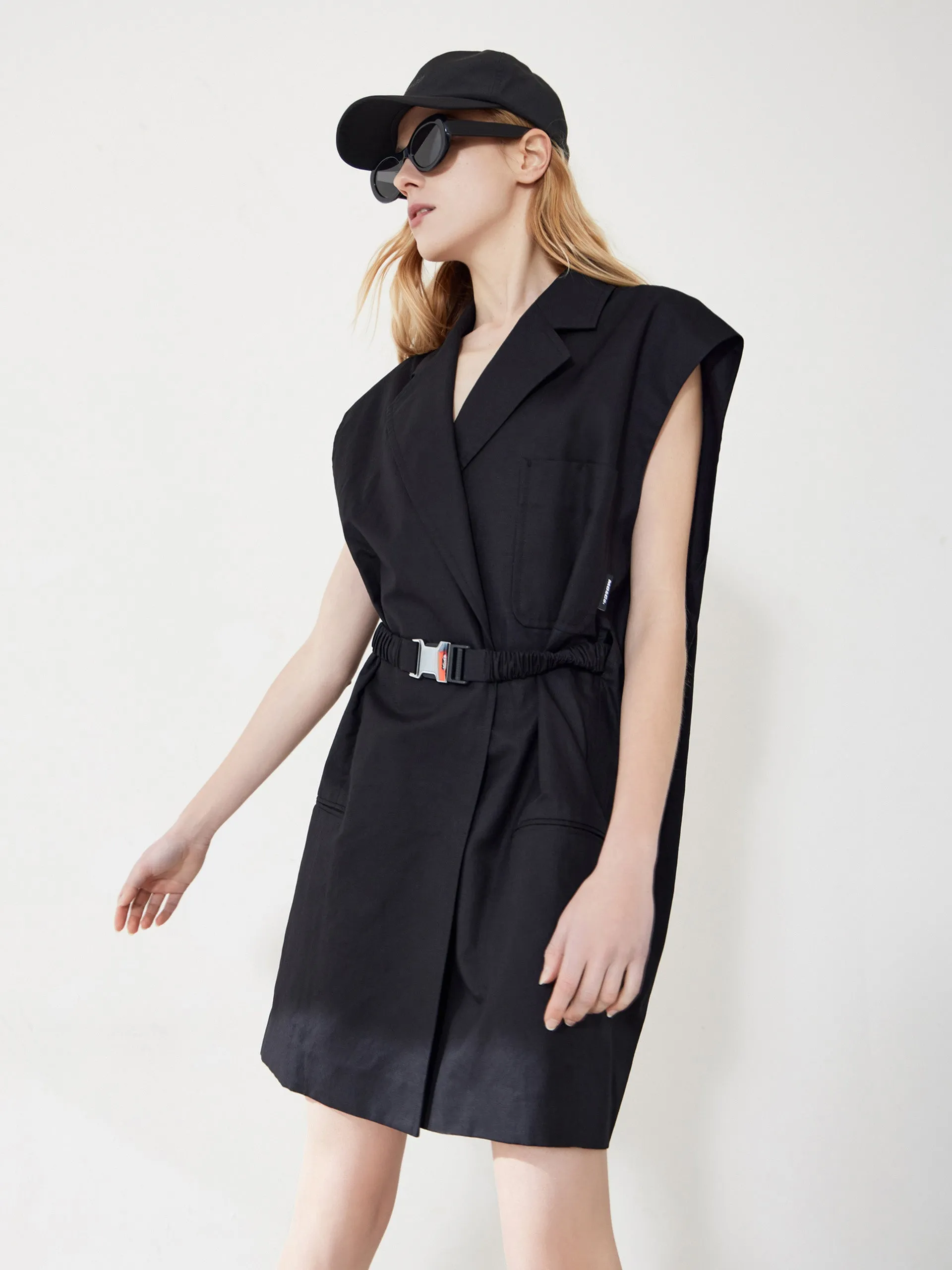 Belted Sleeveless Waistcoat
