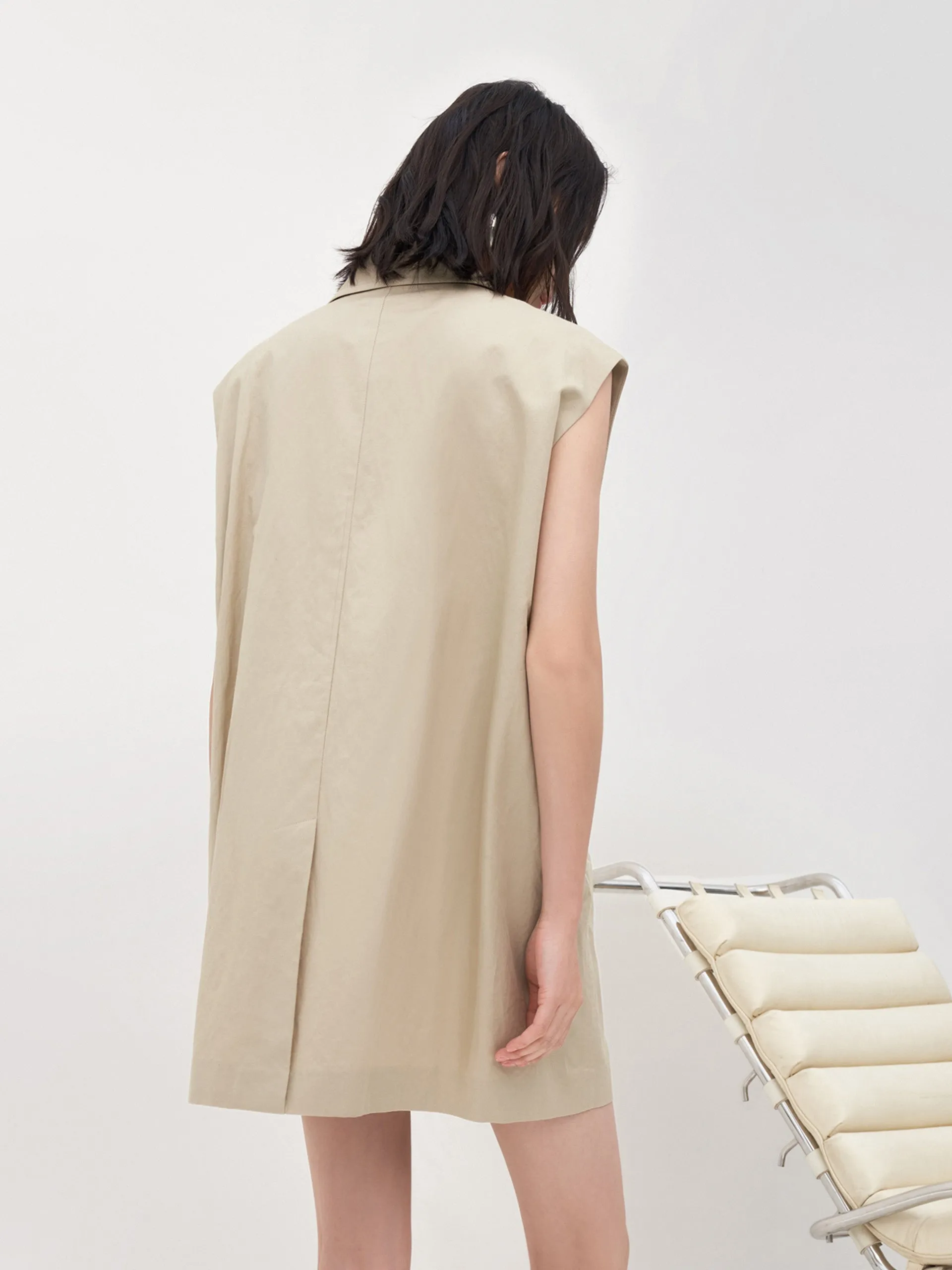 Belted Sleeveless Waistcoat