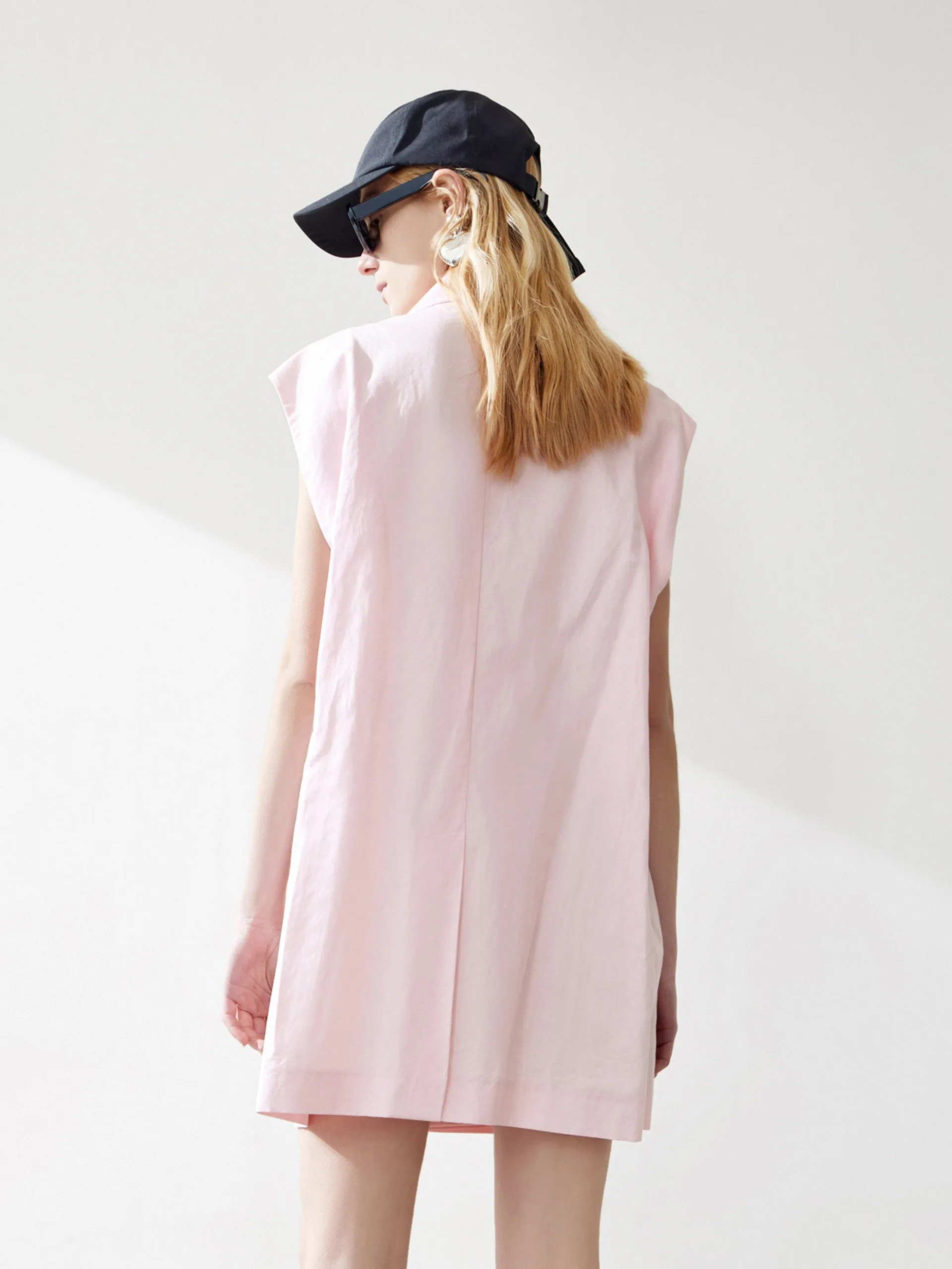 Belted Sleeveless Waistcoat