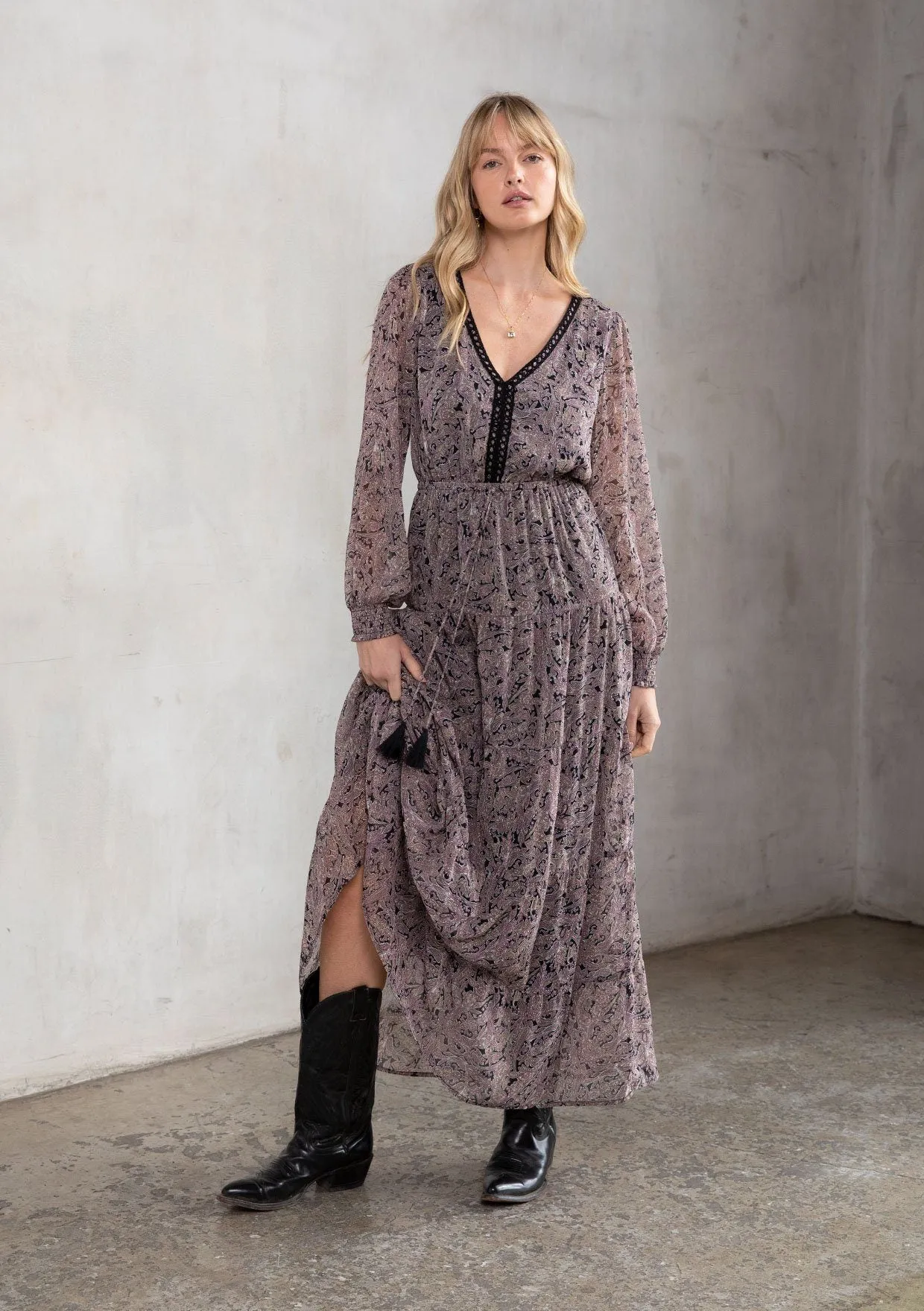 Birdie Paisley Maxi Dress