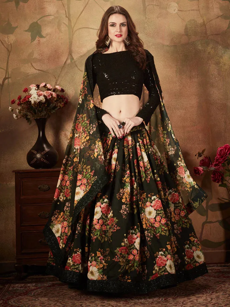 Black Designer Lehenga Choli