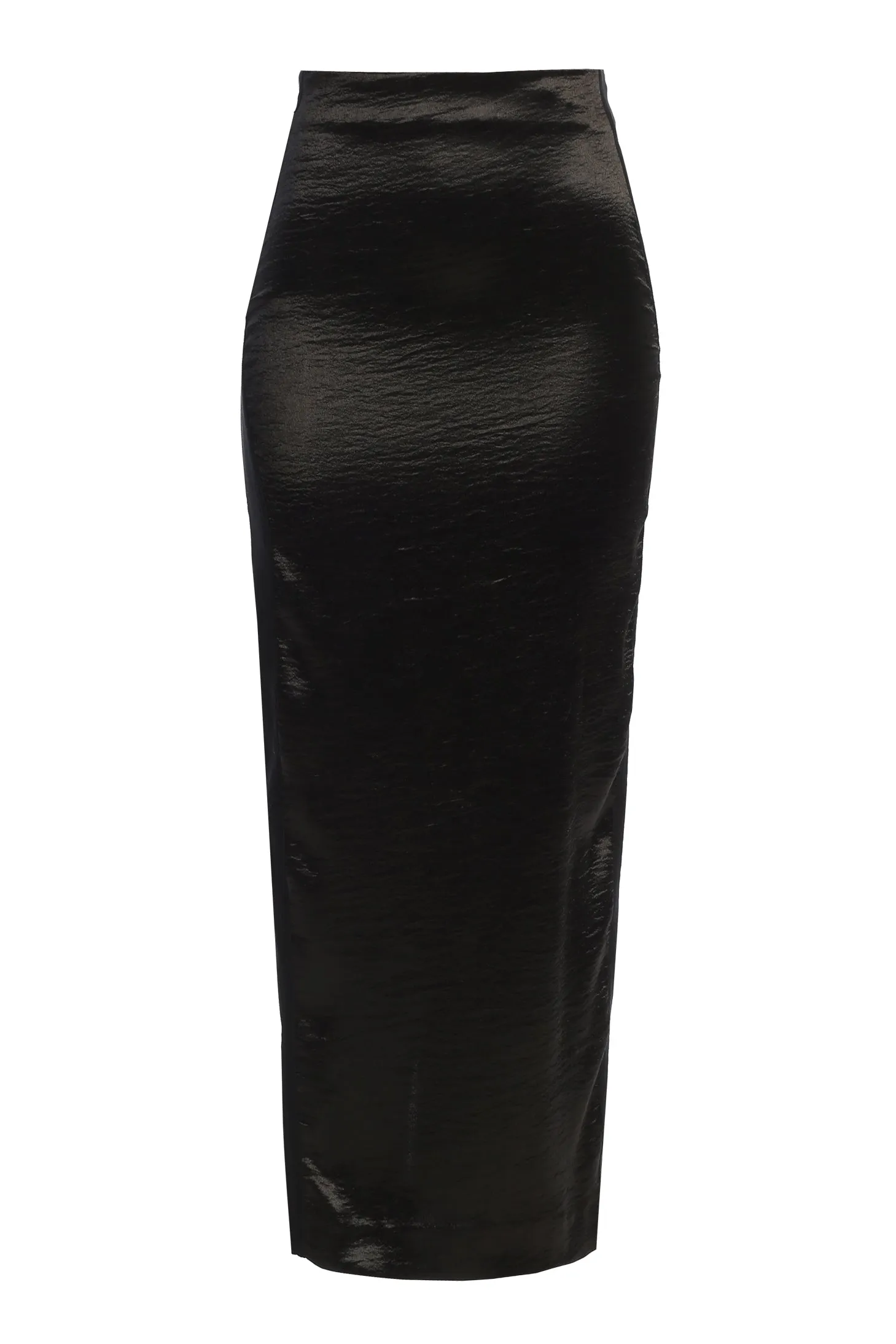 Black Nora Satin Maxi Skirt