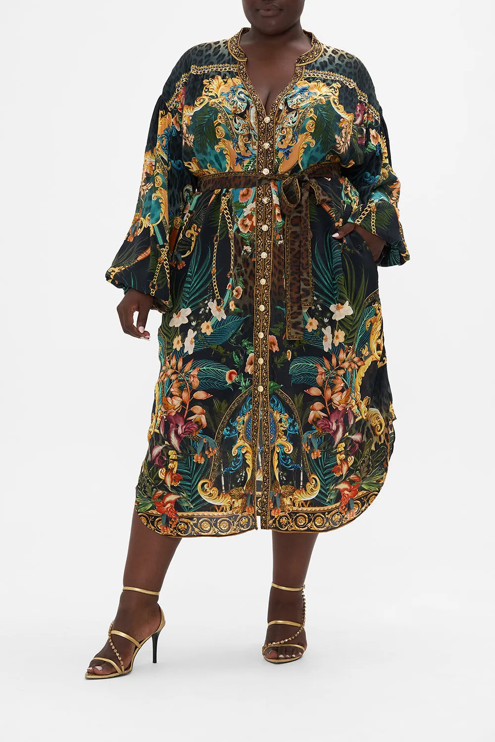 BLOUSON SLEEVE MIDI DRESS FEARLESS FELIS