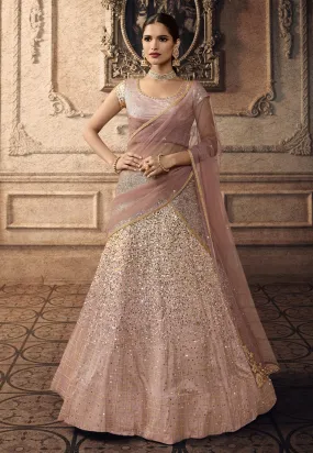 Blush Pink Festive Lehenga Choli Set