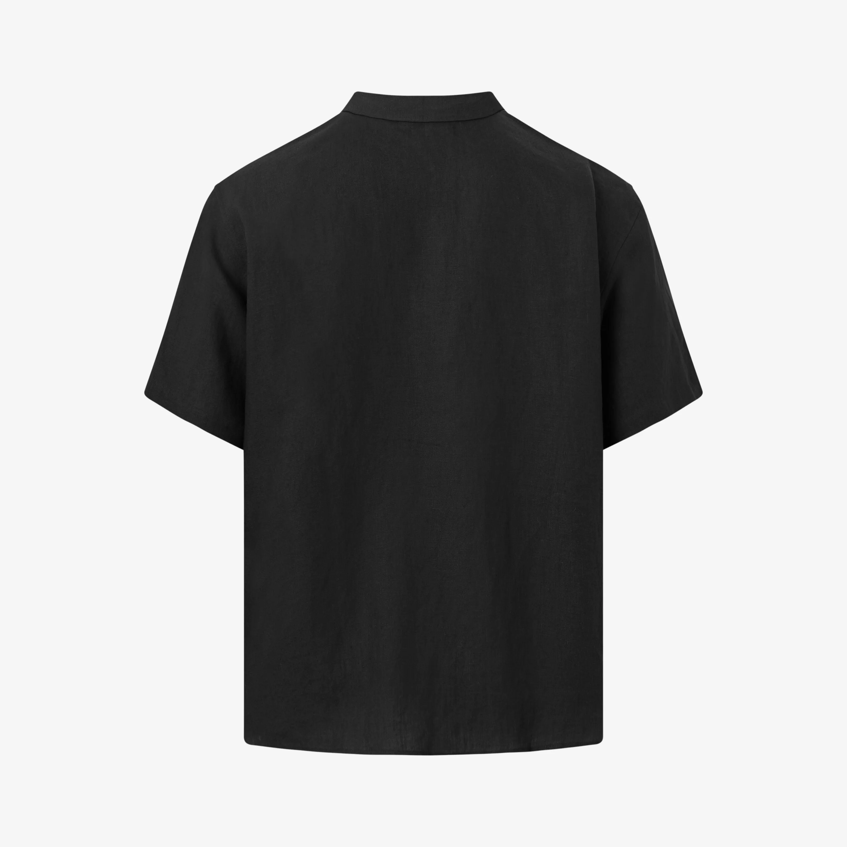 Box Fit Short Sleeved Organic Linen Shirt Made Of Organic Linen