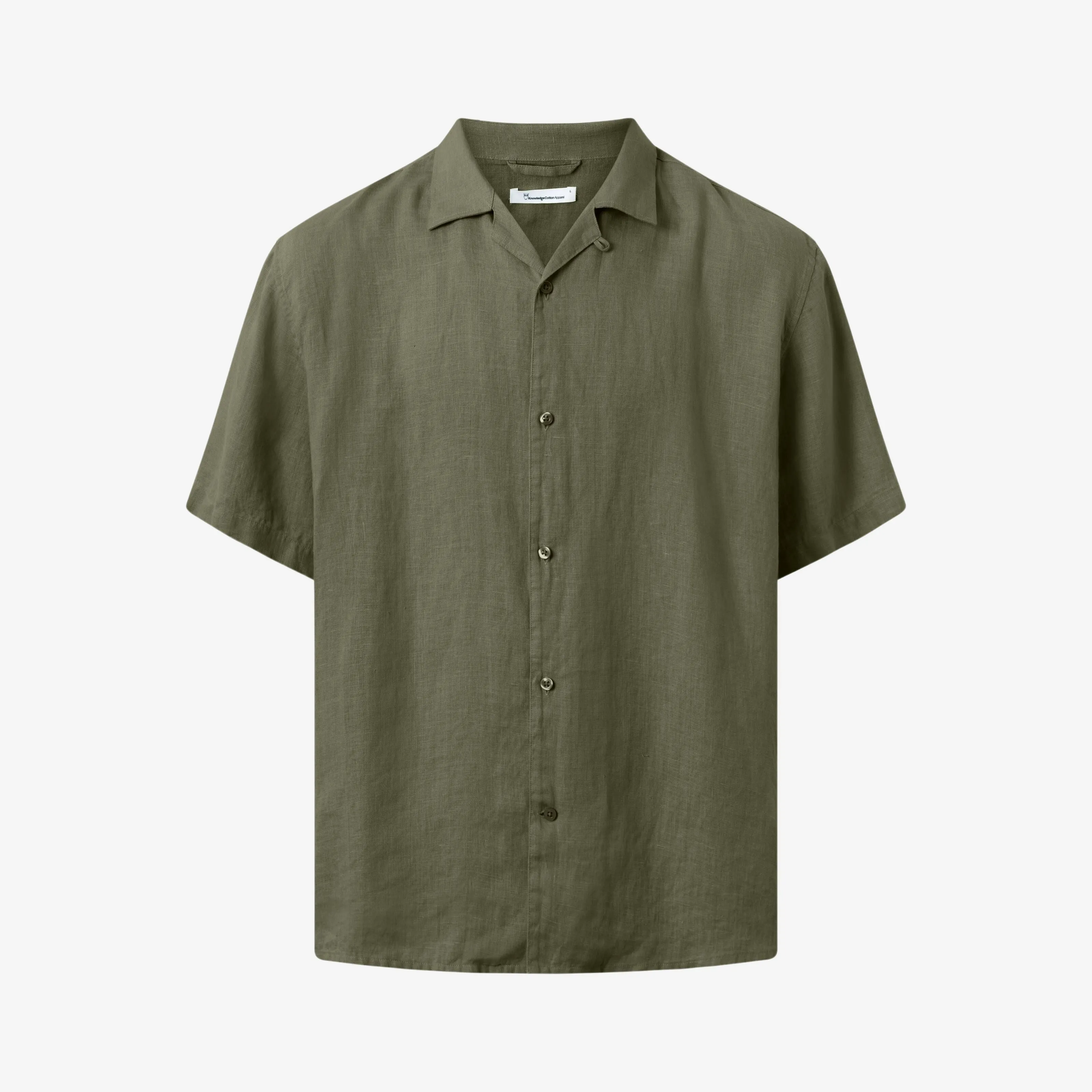 Box Fit Short Sleeved Organic Linen Shirt Made Of Organic Linen