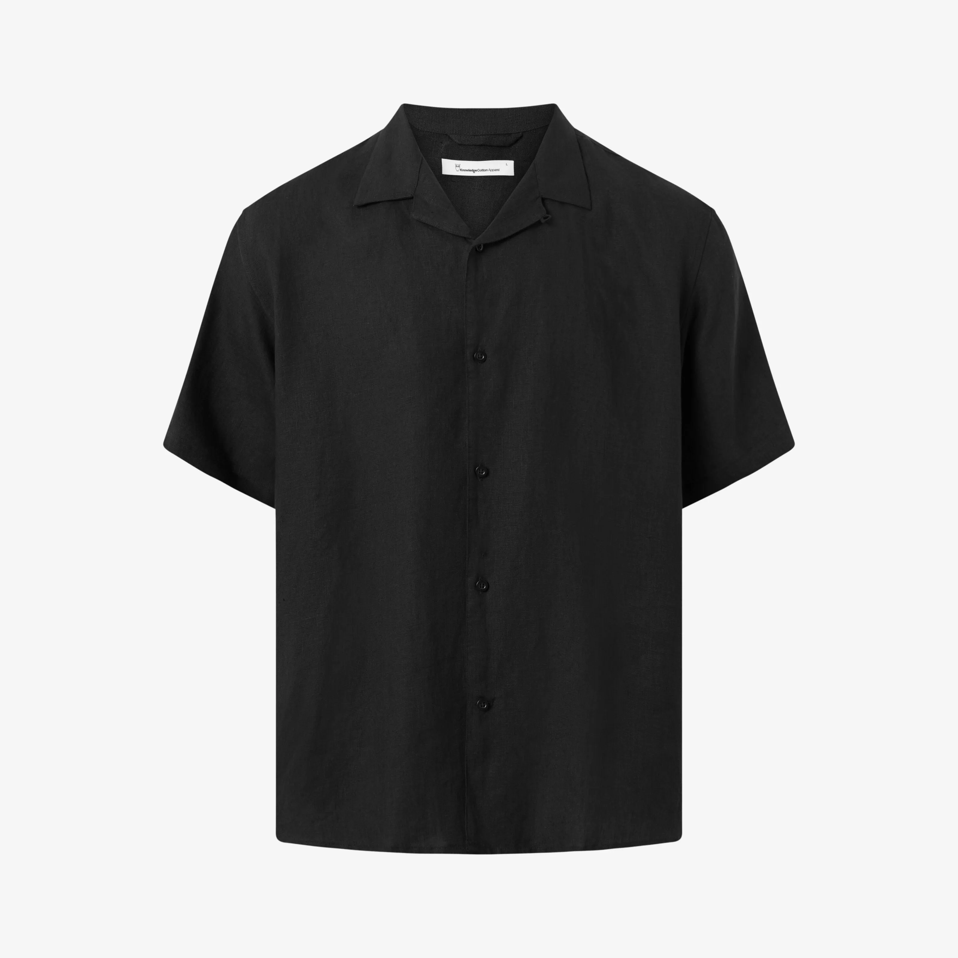 Box Fit Short Sleeved Organic Linen Shirt Made Of Organic Linen