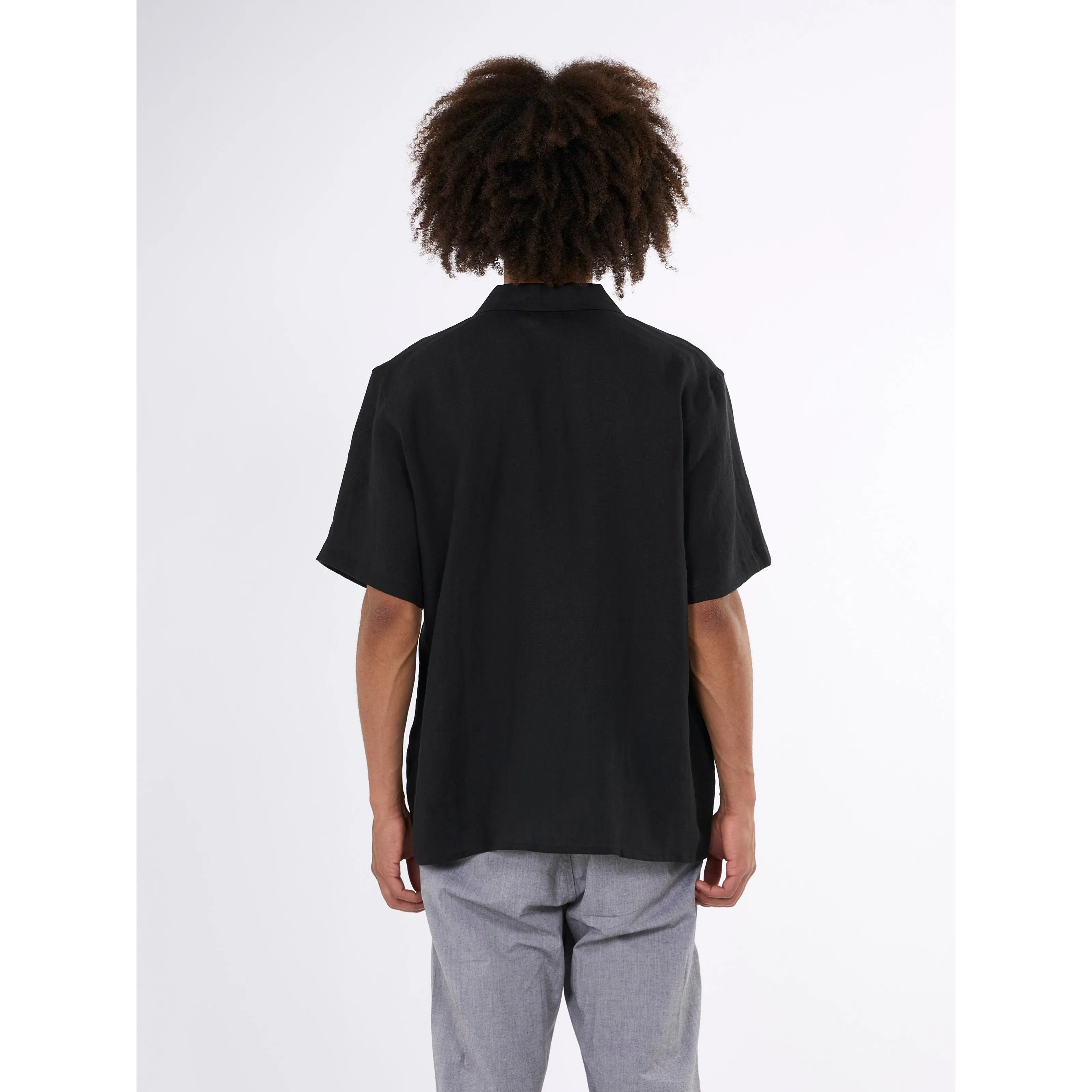 Box Fit Short Sleeved Organic Linen Shirt Made Of Organic Linen