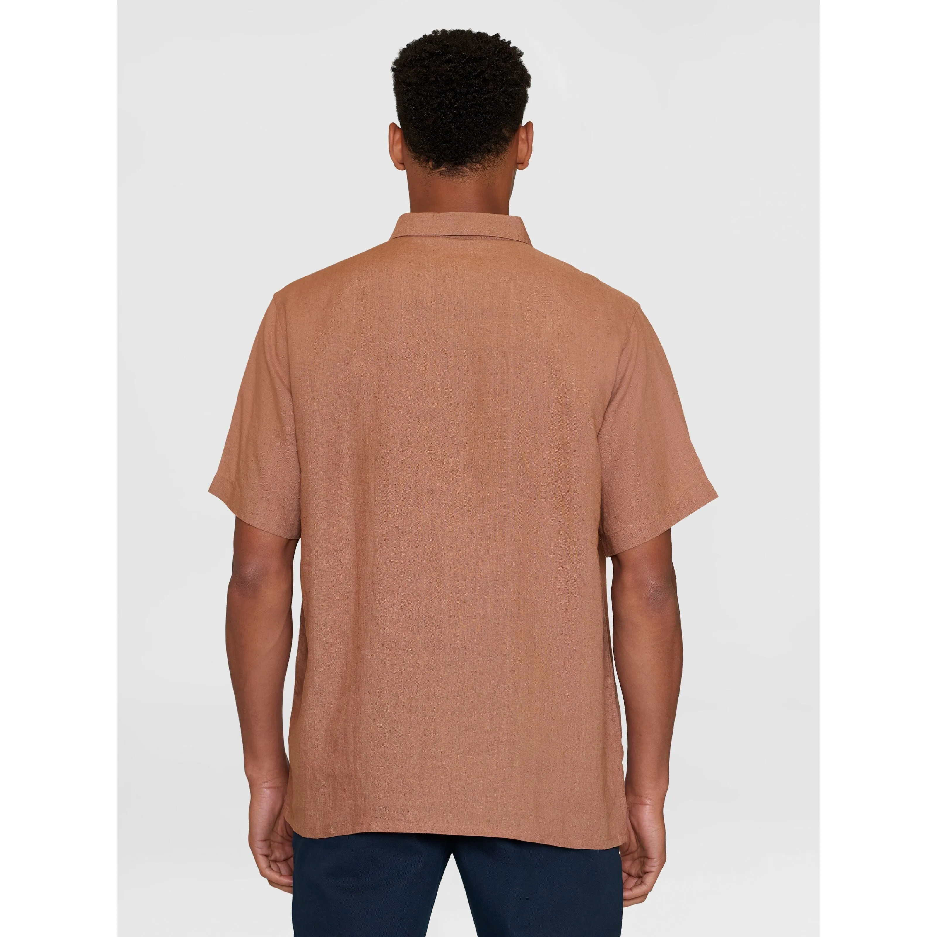 Box Fit Short Sleeved Organic Linen Shirt Made Of Organic Linen